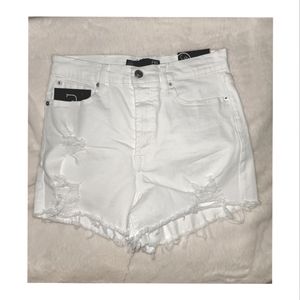 BBJ LA denim short white/shredded bottom 5/27